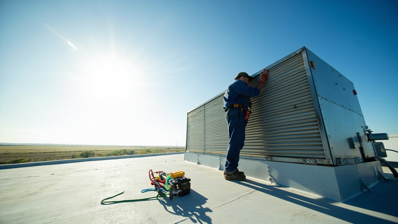 Commercial Hvac Preventive Maintenance Contracts Service Truck At The Curb