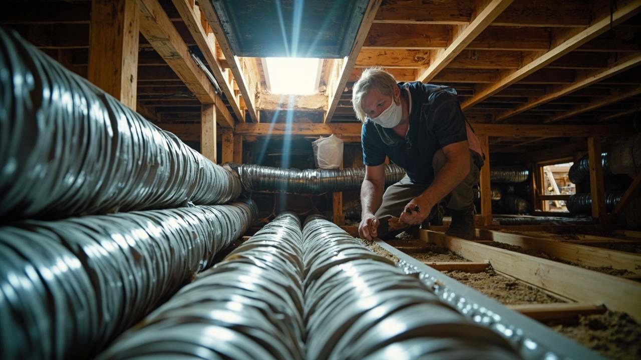 Duct Sealing And Repair Making The Repair