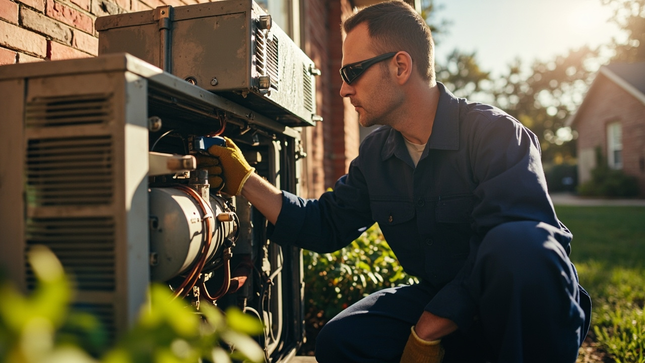 Emergency Compressor Replacement Technician At The Front Door