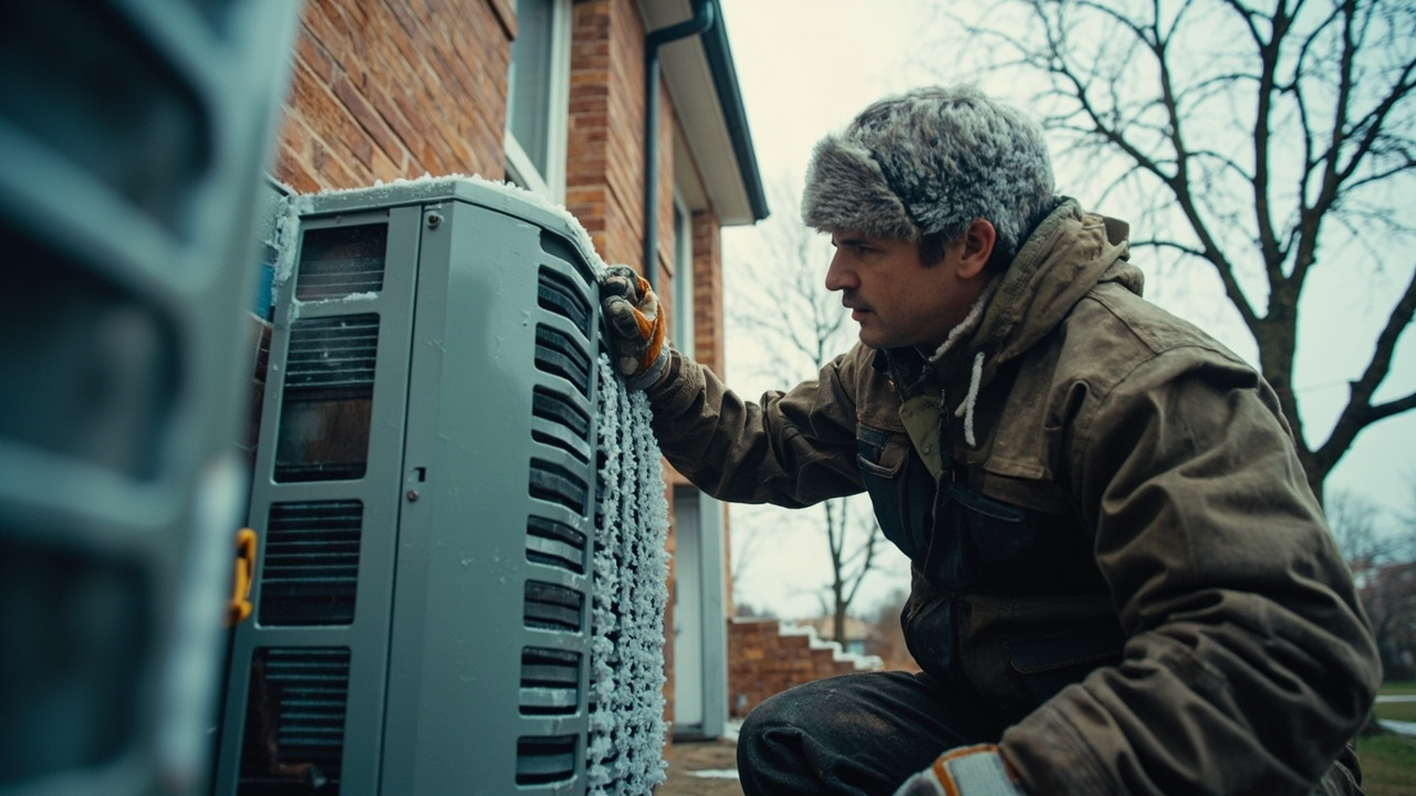Emergency Heat Pump Repair Technician At The Front Door