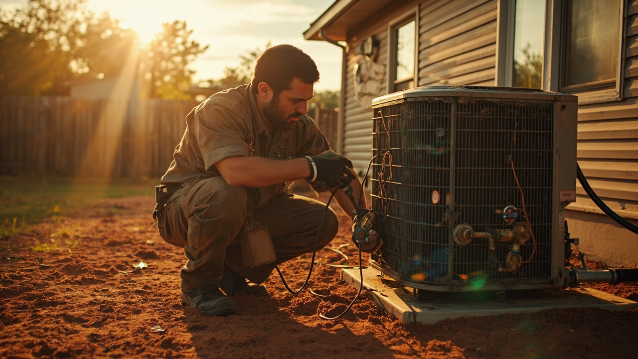 Emergency Refrigerant Leak Repair Crew Arriving On Site