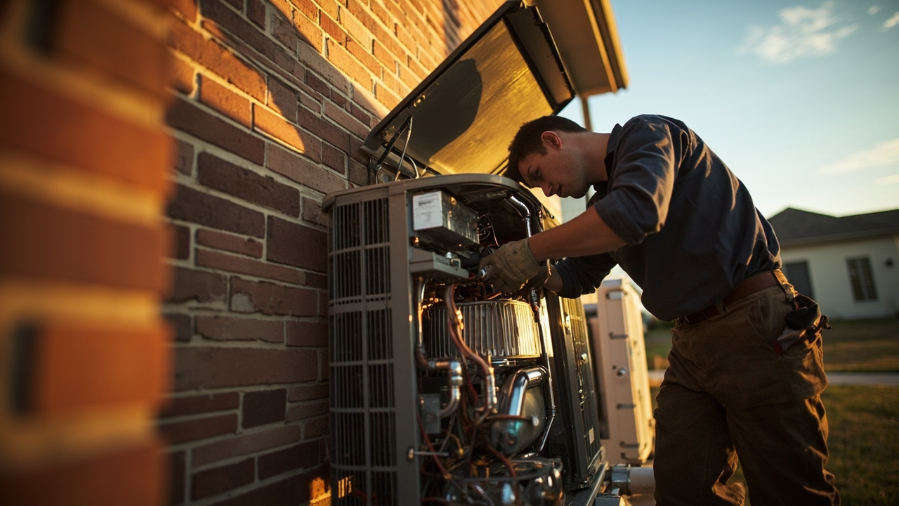 Frozen Evaporator Coil Precision Work Close Up