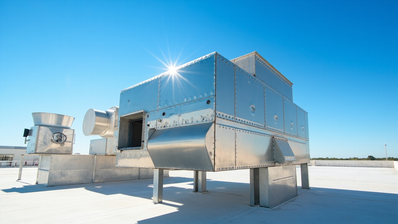 Restaurant Kitchen Ventilation And Exhaust Repair Work In Progress