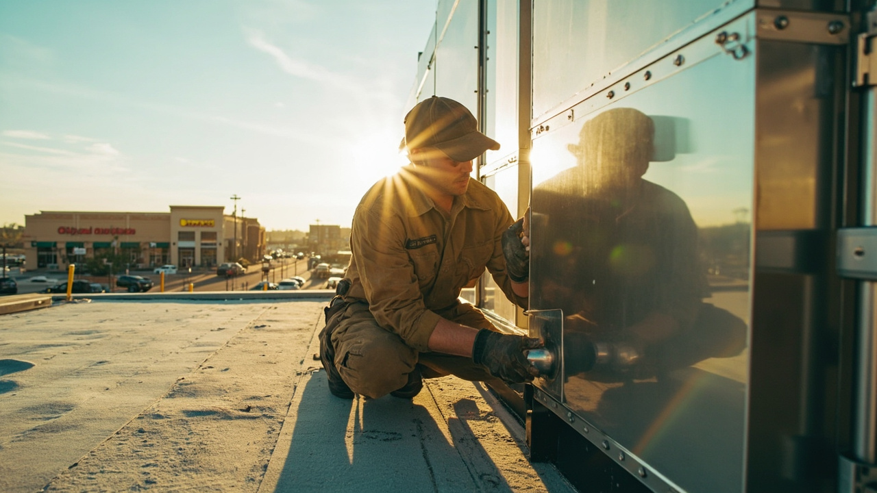Retail And Office Hvac Systems Team On The Job