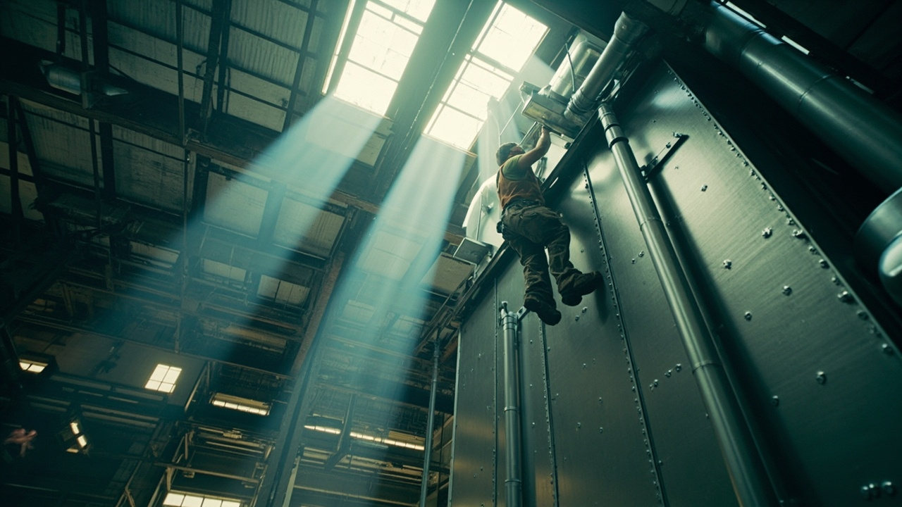 Warehouse Heating And Cooling Team On The Job